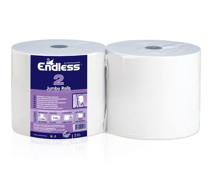 Ρολό χαρτί κουζίνας Endless Jumbo rolls 405m - 2x4365gr