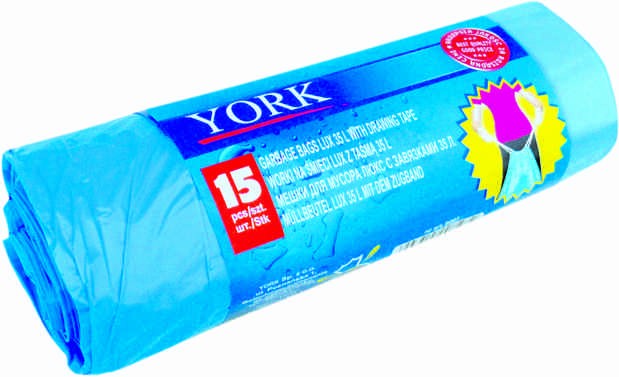 Σακούλες με κορδόνι York 35 λίτρων 15 τεμάχια