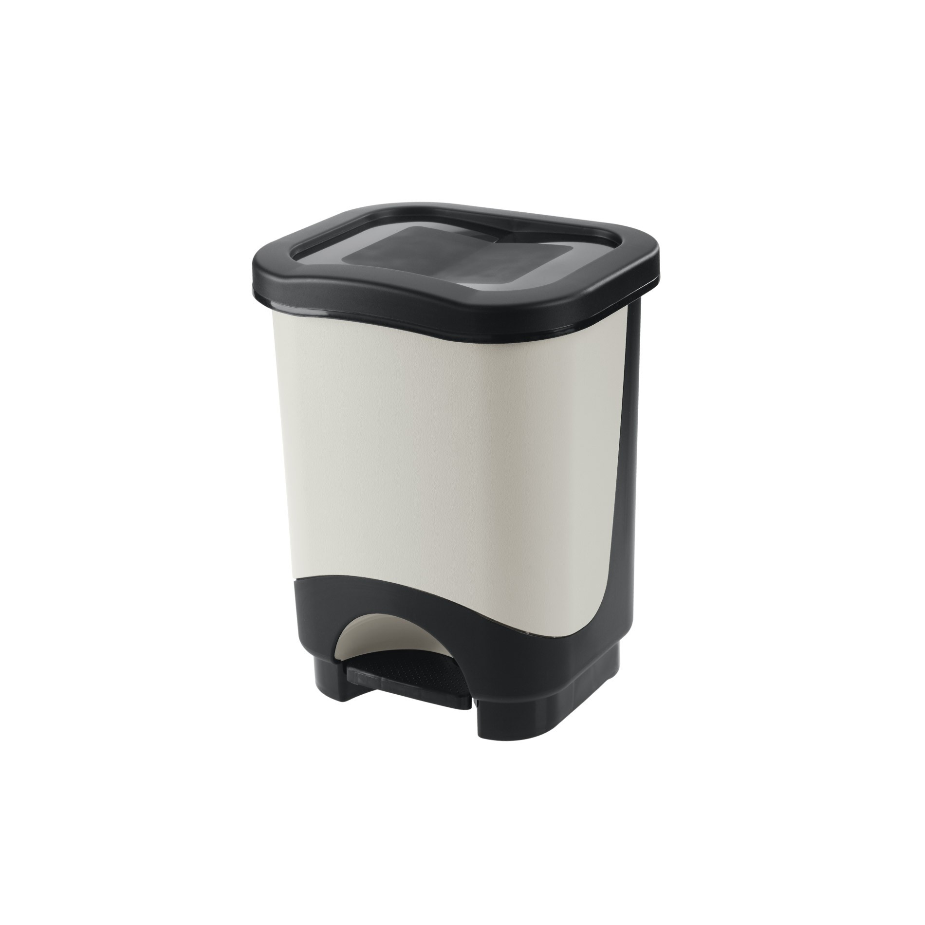 Κάδος απορριμμάτων WC με πεντάλ Tontarelli Idea 8lt Μαύρο-Λευκό
